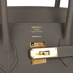 Herms Birkin 35 Gris Meyer Togo Gold Hardware