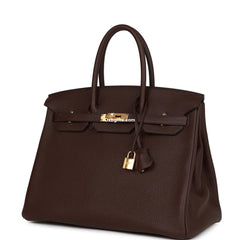 Herms Birkin 35 Rouge Sellier Clemence Gold Hardware