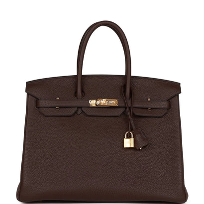 Herms Birkin 35 Rouge Sellier Clemence Gold Hardware
