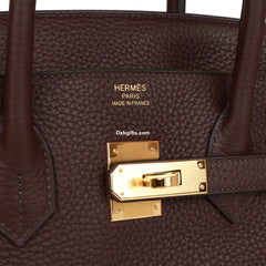 Herms Birkin 35 Rouge Sellier Clemence Gold Hardware