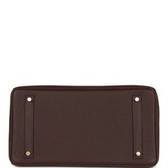 Herms Birkin 35 Rouge Sellier Clemence Gold Hardware