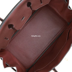 Herms Birkin 35 Rouge Sellier Clemence Gold Hardware