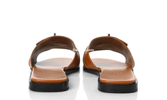 Herms Calfskin Giulia Sandals Naturel 'brown'