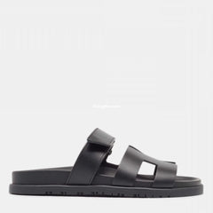 Herms Chypre Sandals Black