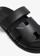 Herms Chypre Sandals Black