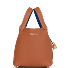 Herms Eclat Picotin Lock 18 Gold Clemence Gold Hardware