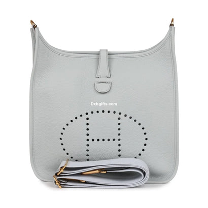 Herms Evelyne Iii Pm Bleu Pale Clemence Gold Hardware