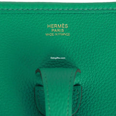Herms Evelyne Iii Pm Vert Jade Clemence Gold Hardware