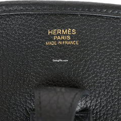 Herms Evelyne Pm Black Clemence Gold Hardware
