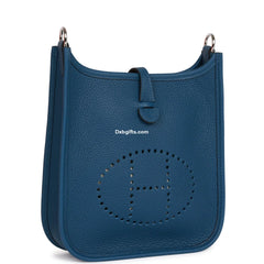 Herms Evelyne Tpm Bag Deep Blue Maurice Palladium Hardware