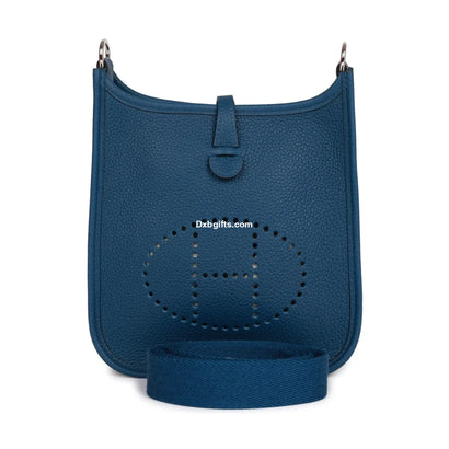Herms Evelyne Tpm Bag Deep Blue Maurice Palladium Hardware