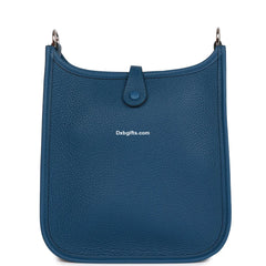 Herms Evelyne Tpm Bag Deep Blue Maurice Palladium Hardware