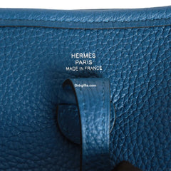 Herms Evelyne Tpm Bag Deep Blue Maurice Palladium Hardware