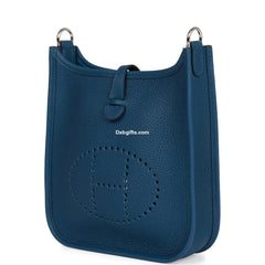 Herms Evelyne Tpm Bag Deep Blue Maurice Palladium Hardware