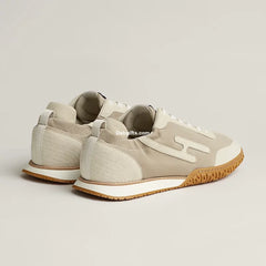 Herms Jet Sneakers Beige Esquisse / Glaise