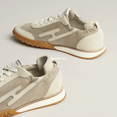 Herms Jet Sneakers Beige Esquisse / Glaise