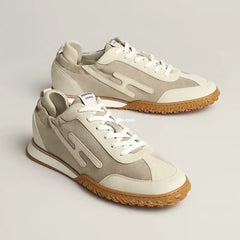 Herms Jet Sneakers Beige Esquisse / Glaise