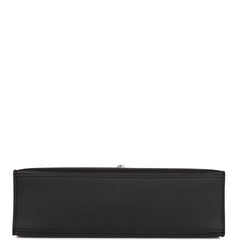 Herms Kelly Pochette Black Swift Palladium Hardware