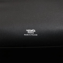 Herms Kelly Pochette Black Swift Palladium Hardware