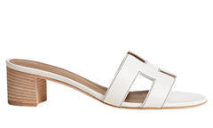 Herms Leather Oasis Slide Sandals 