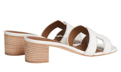 Herms Leather Oasis Slide Sandals 