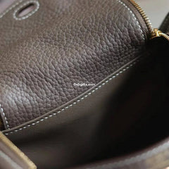 Herms Mini Lindy Tc 20 Elephant Gray Gold Buckle