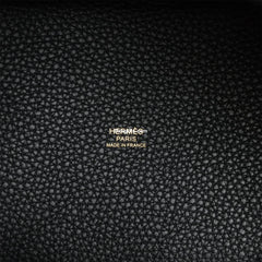 Herms Picotin Lock 18 Black Clemence Gold Hardware