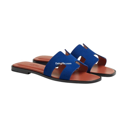 Herms Sandales Oran "Bleu Smalt"
