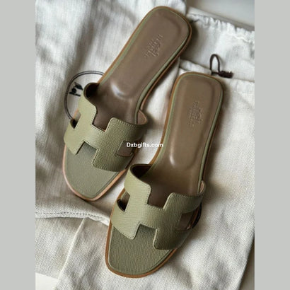 Herms Slides Olive Green