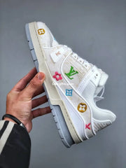 Iv Trainer White Denim Embroidered