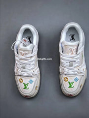 Iv Trainer White Denim Embroidered