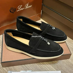 Loro P Black Women's Loafers