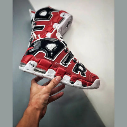 Nk Air More Uptempo Bulls Varsity Red White Black