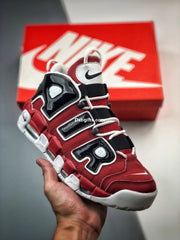 Nk Air More Uptempo Bulls Varsity Red White Black