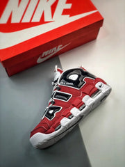 Nk Air More Uptempo Bulls Varsity Red White Black