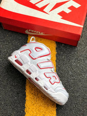 Nk Air More Uptempo White Varsity Red