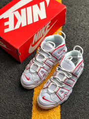 Nk Air More Uptempo White Varsity Red