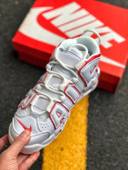 Nk Air More Uptempo White Varsity Red