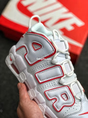 Nk Air More Uptempo White Varsity Red