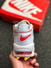 Nk Air More Uptempo White Varsity Red