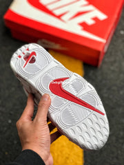 Nk Air More Uptempo White Varsity Red