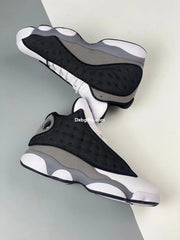 Nk Aj 13 Black Flint Black University Red Flint Grey White