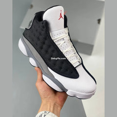 Nk Aj 13 Black Flint Black University Red Flint Grey White