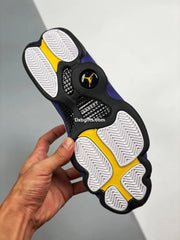 Nk Aj 13 Lakers White Black Court Purple University Gold