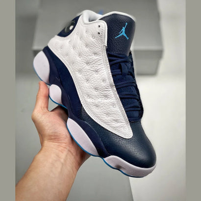 Nk Aj 13 White Obsidian Dark Powder Blue