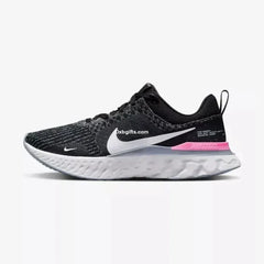 Nk React Infinity Run Flyknit 3 Black White Pink