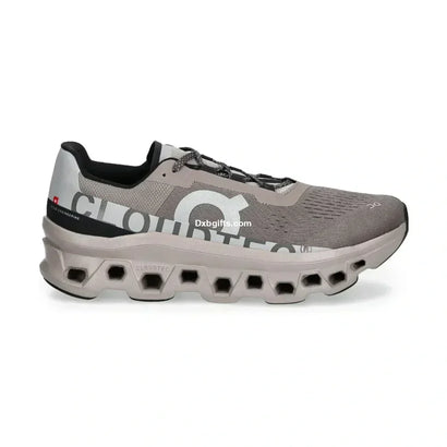 On Cloudmonster "Taupe Grey"