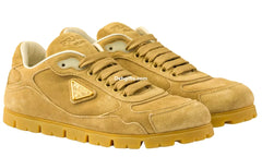 Prda Sneakers Trail En Veau Velours Délavé 