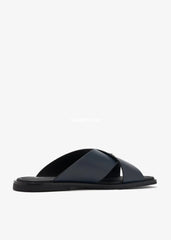 Prda Suede Crisscross Slides Baltic Blue