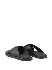 Prda Suede Crisscross Slides Black